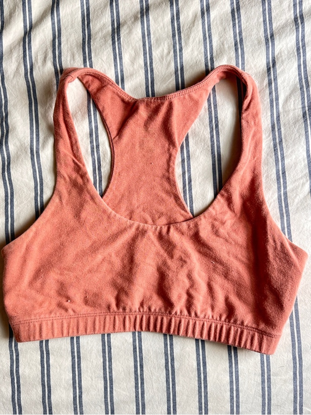 MATE the Label Racerback Cotton Bralette - Dusty Coral Medium M